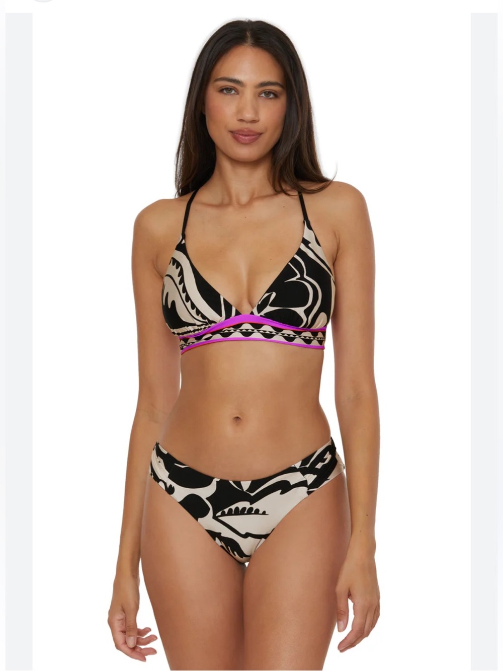 NWT Trina Turk Reversible Bikini Triangle Top sz 4